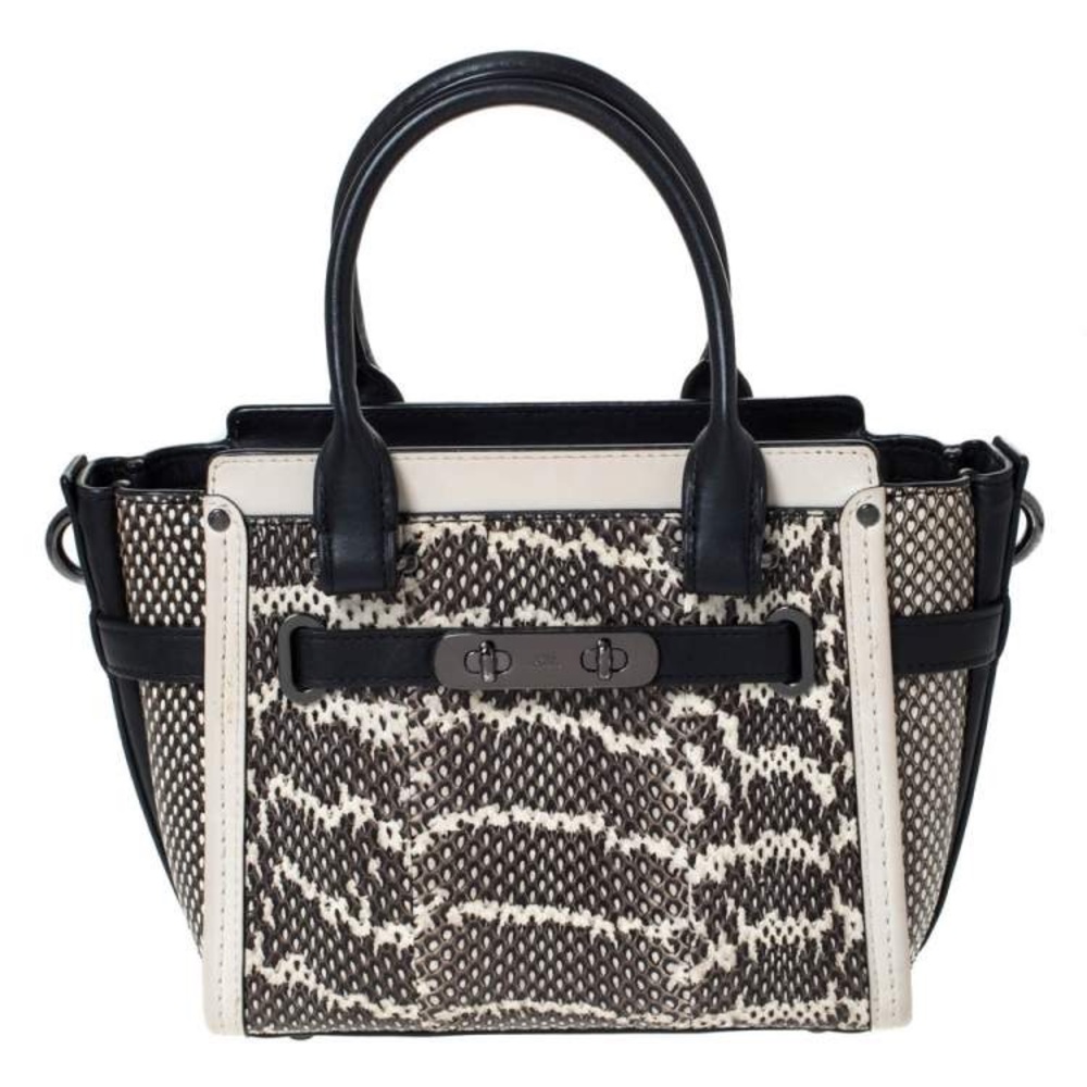 Coach | Swagger 21 Snakeskin Tote Bag